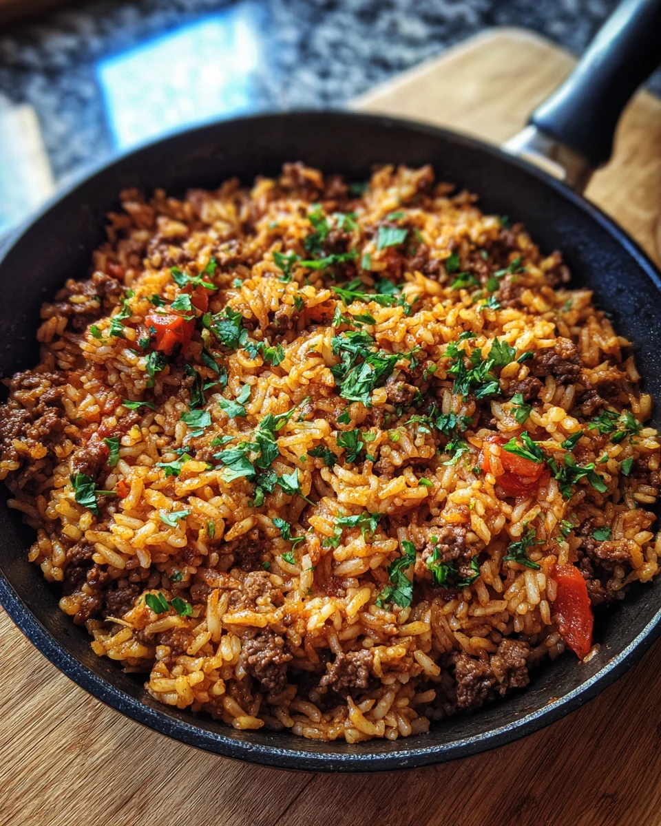 Cowboy Beef and Rice Skillet