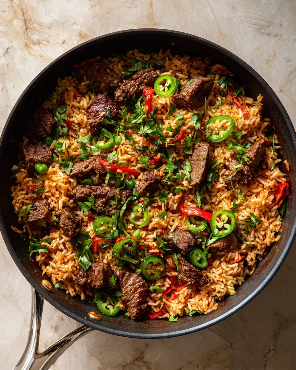 Cowboy Beef and Rice Skillet