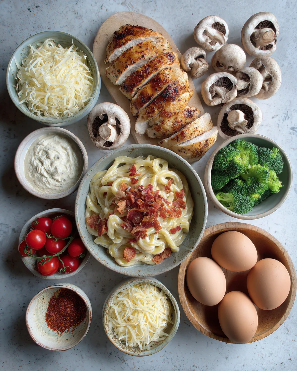 Creamy Cajun Chicken Alfredo Bake