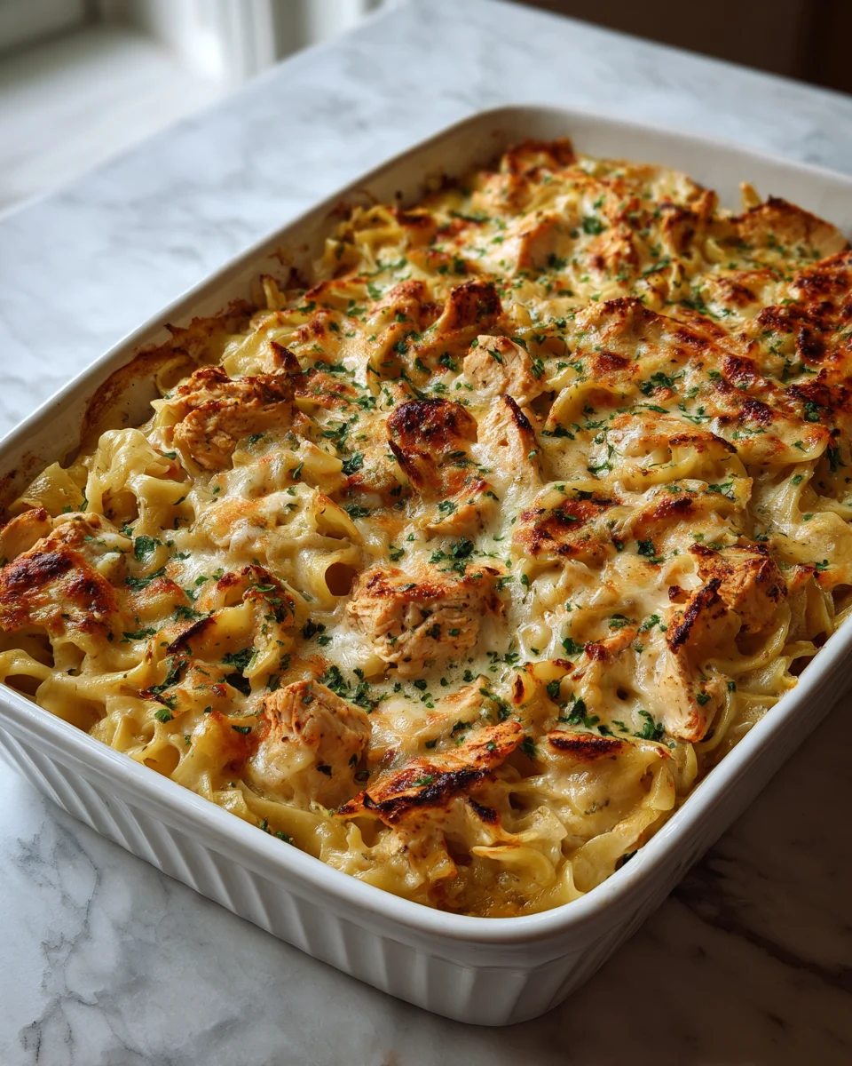 Creamy Cajun Chicken Alfredo Bake
