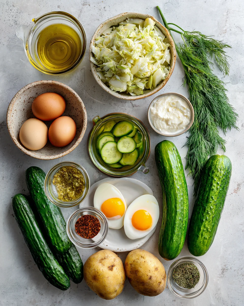 Creamy Dill Cucumber Potato Salad