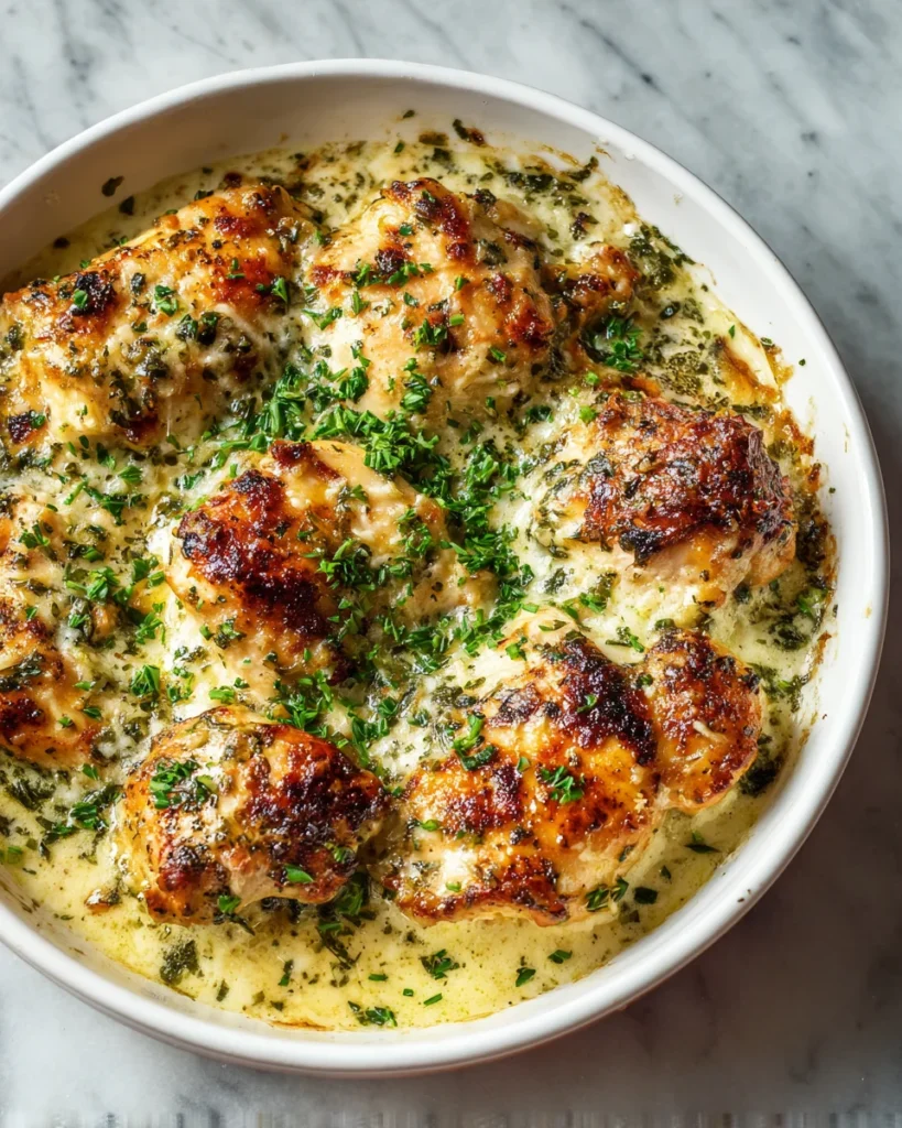 Creamy Garlic Parmesan Chicken Bake