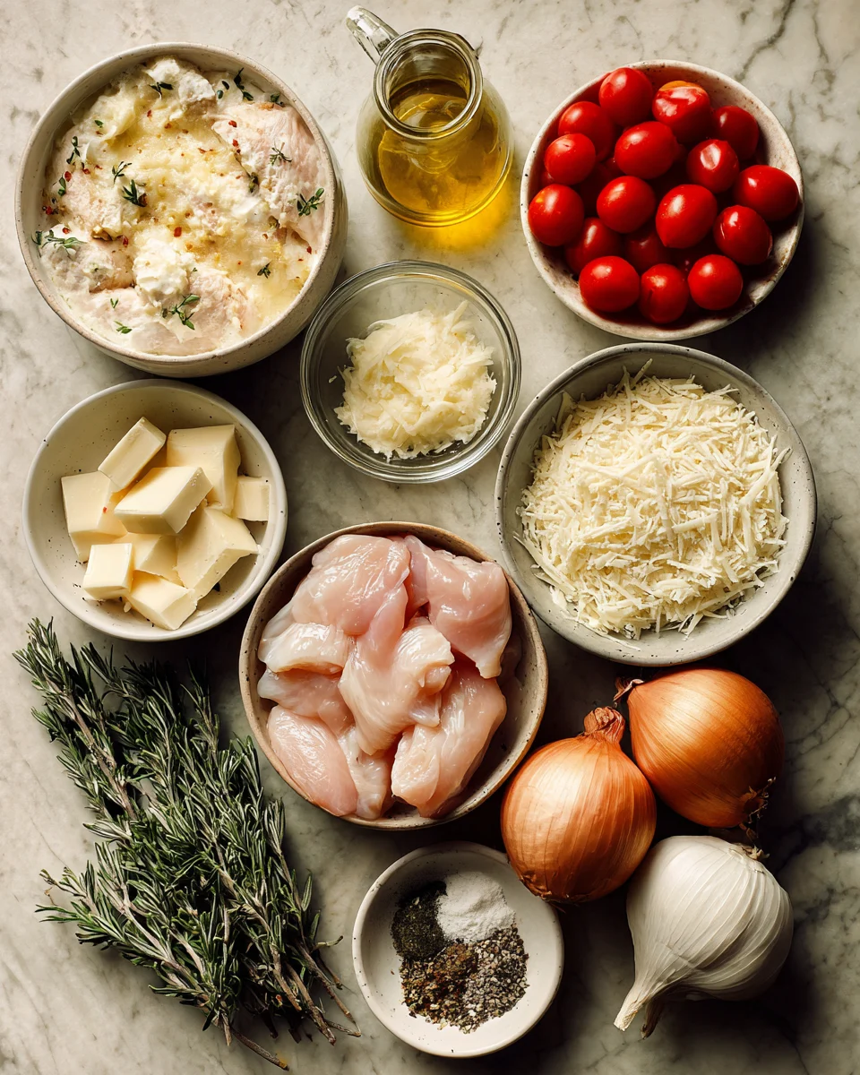 Creamy Garlic Parmesan Chicken Bake