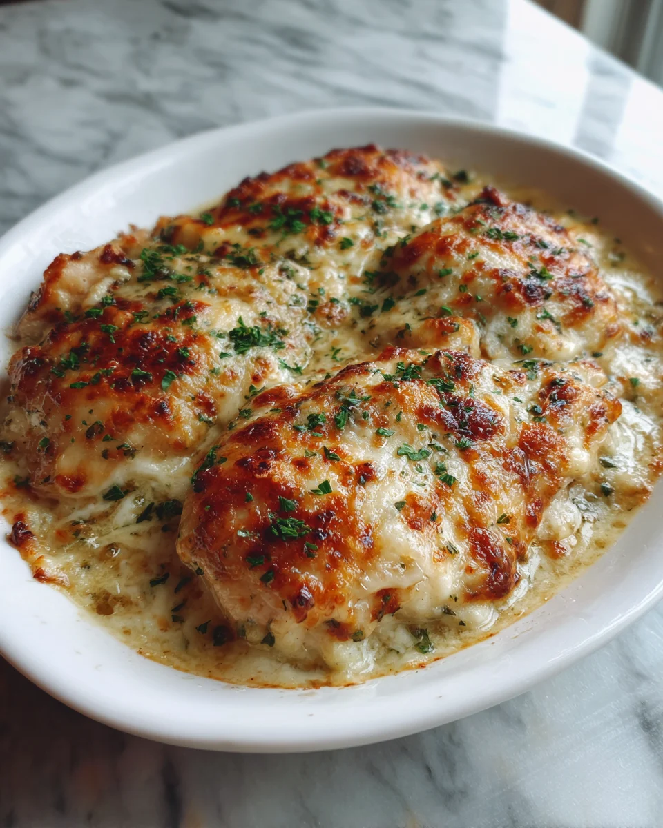 Creamy Garlic Parmesan Chicken Bake