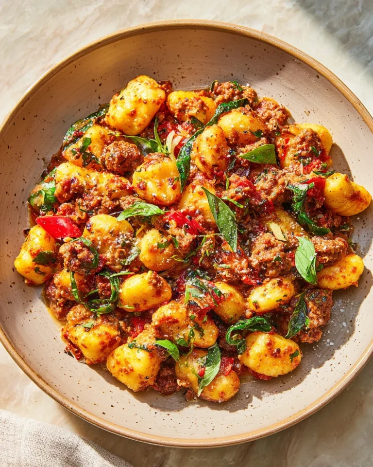 Creamy Italian Sausage Gnocchi Skillet