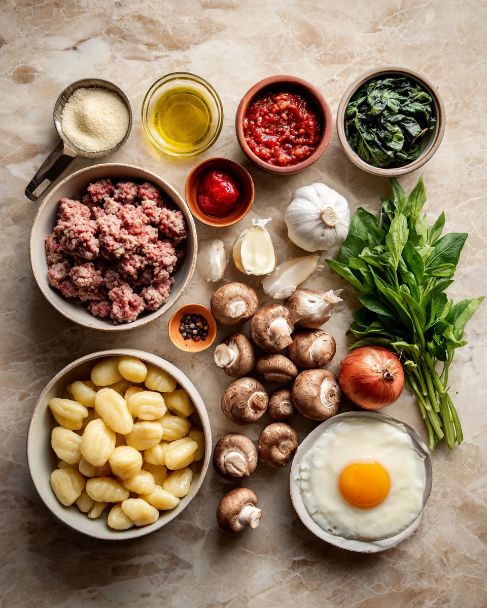 Creamy Italian Sausage Gnocchi Skillet