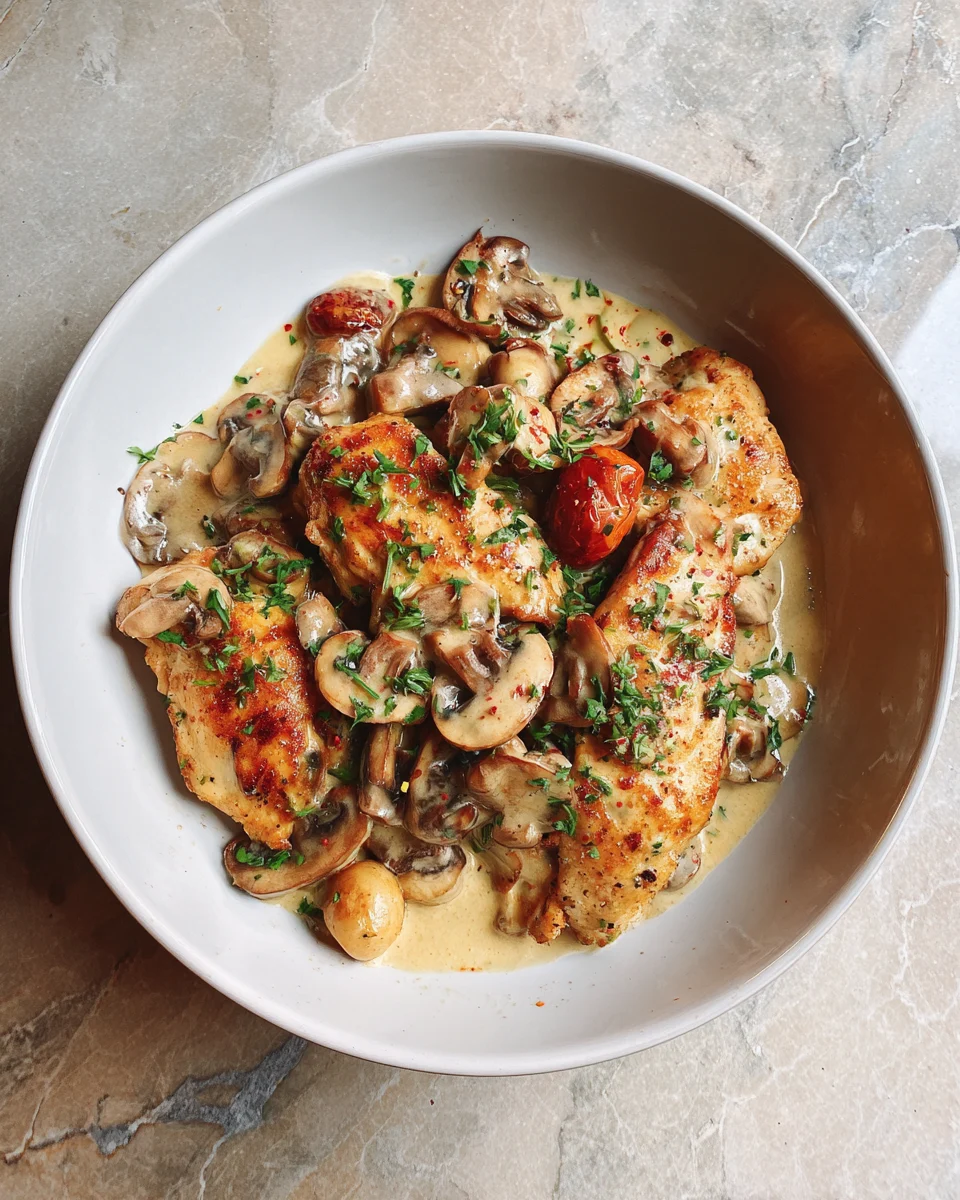 Creamy Mushroom Chicken Skillet