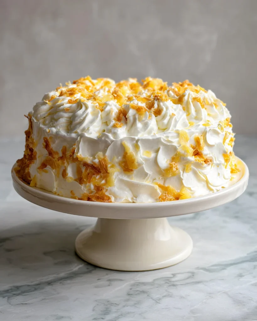 Creamy Texas Tornado Cake With Crushed Pineapple