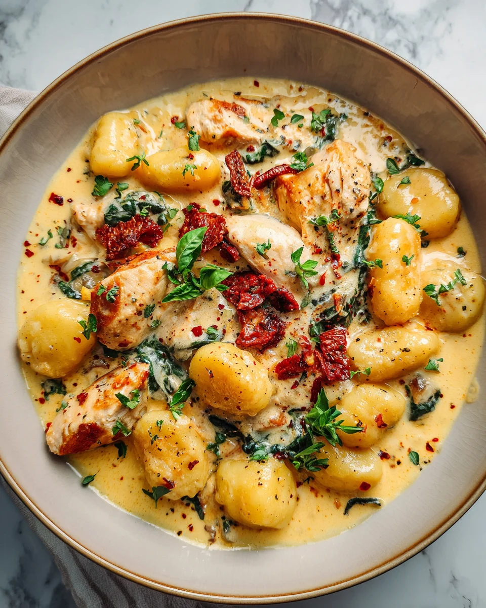 Creamy Tuscan Chicken Gnocchi