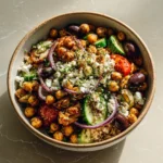 Crispy Chickpea Mediterranean Bowls