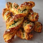 Crispy Garlic Parmesan Bread Twists