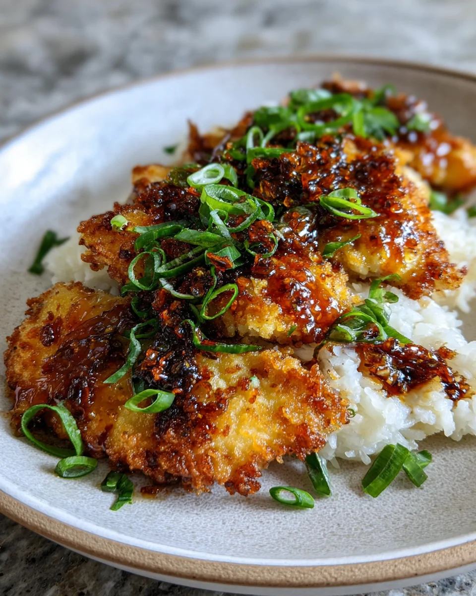 Crispy Hot Honey Chicken Cutlets