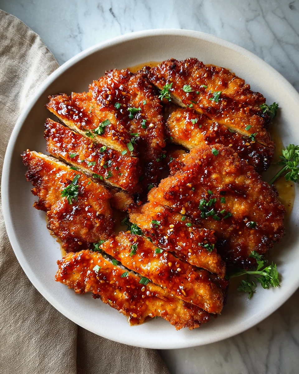 Crispy Hot Honey Chicken Cutlets