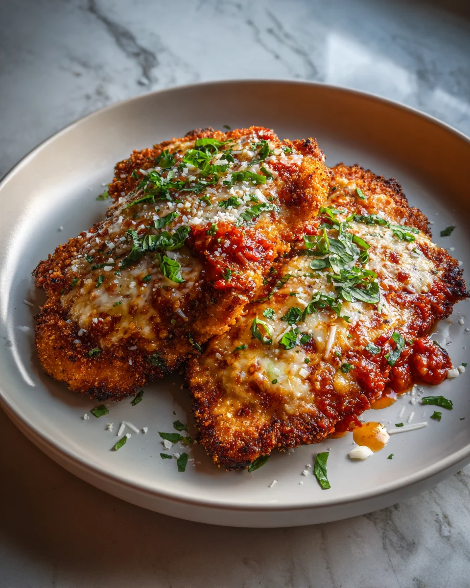 Crispy Hot Honey Chicken Parmesan