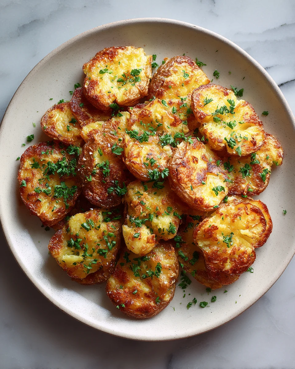 Crispy Parmesan Ranch Smashed Potatoes
