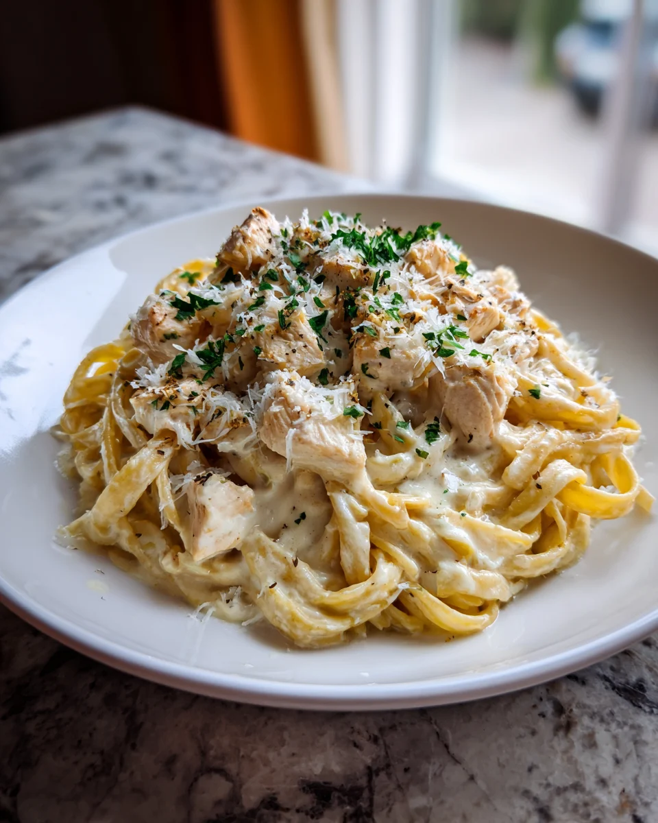 Crockpot Creamy Chicken Alfredo