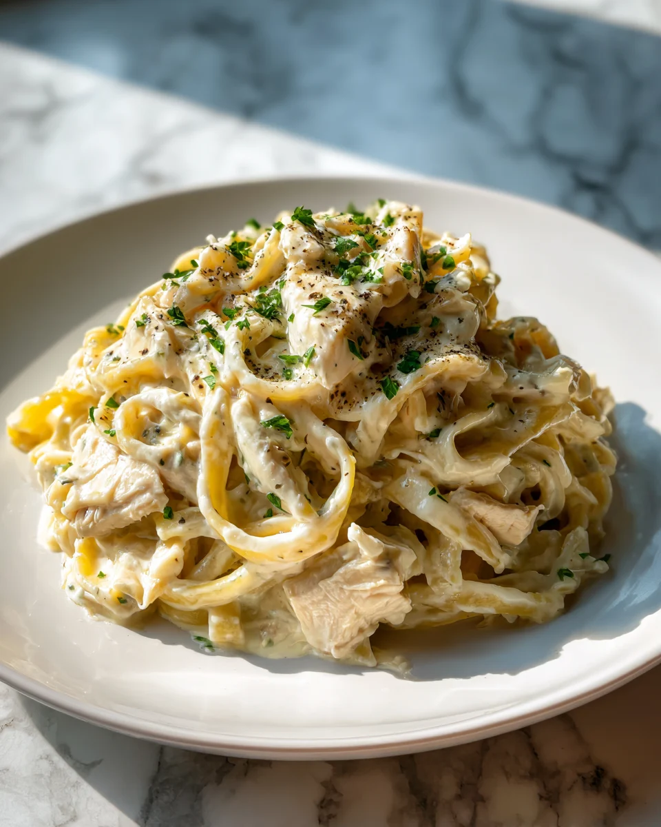 Crockpot Creamy Chicken Alfredo