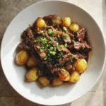 Crockpot French Onion Beef and Potatoes