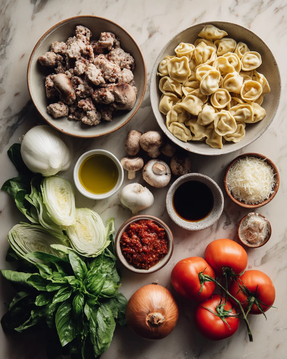 Crockpot Italian Sausage Tortellini Soup