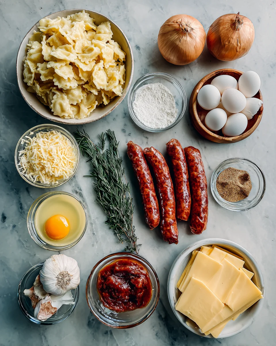 Crockpot Pierogi Casserole With Kielbasa