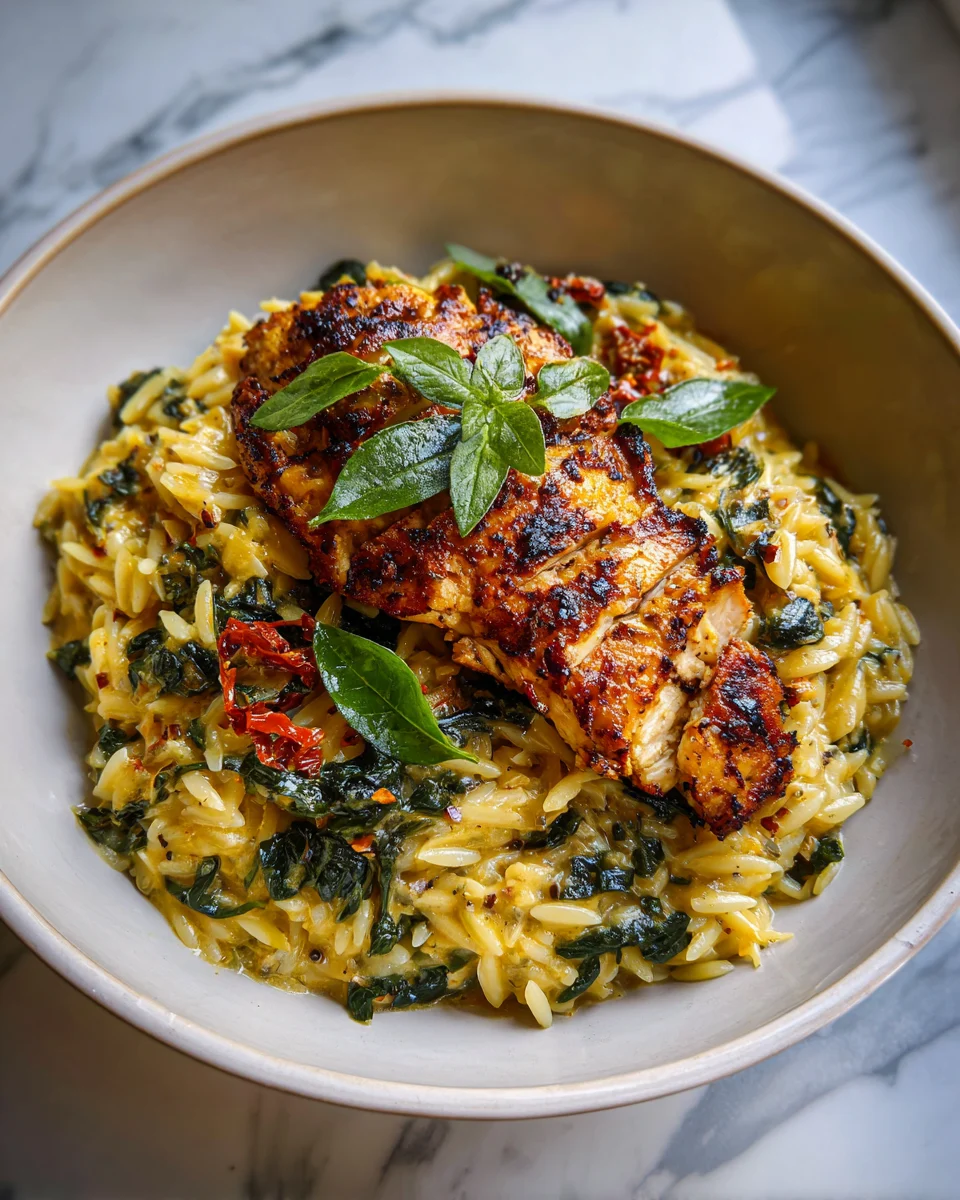 Garlic Butter Chicken Orzo