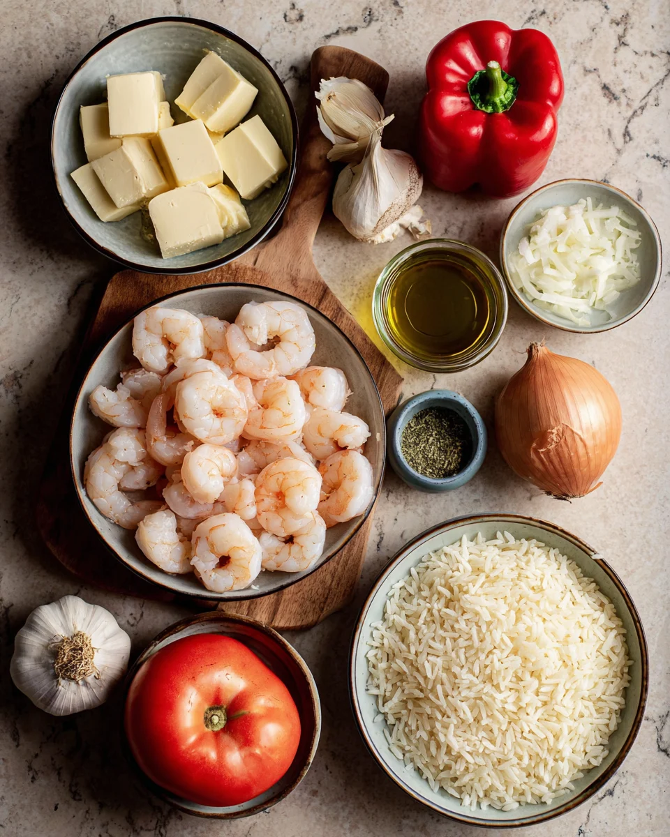 Garlic Butter Shrimp Rice Skillet