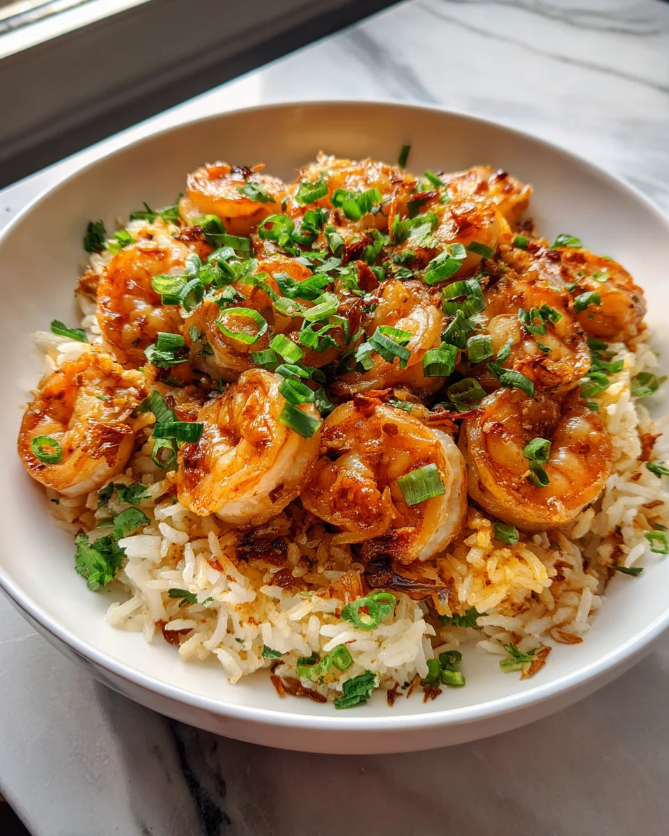 Garlic Butter Shrimp Rice Skillet