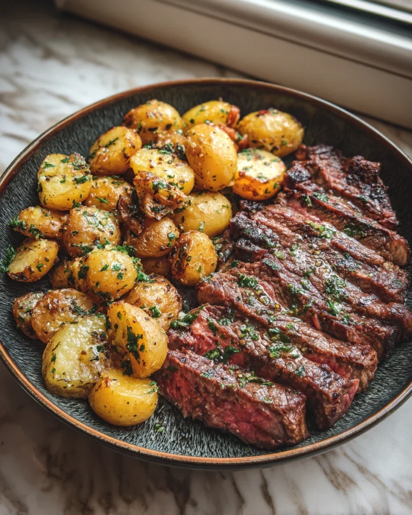 Garlic Butter Steak and Potato Skillet