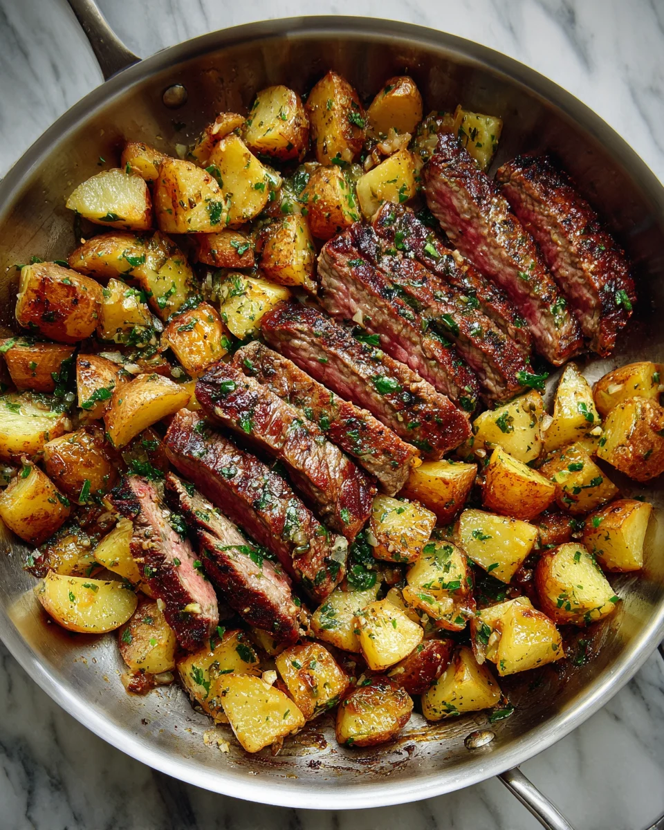 Garlic Butter Steak and Potato Skillet