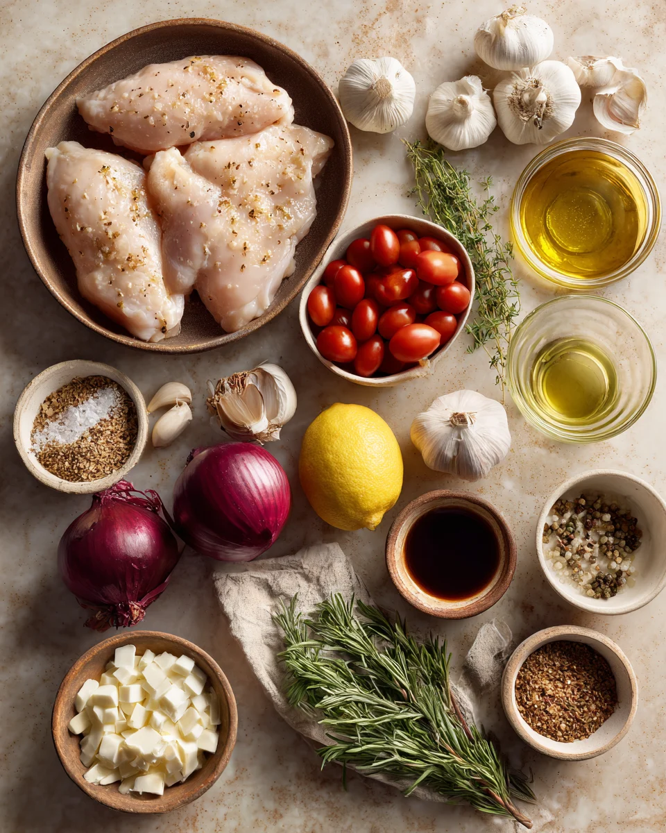 Garlic Lemon Chicken Bake