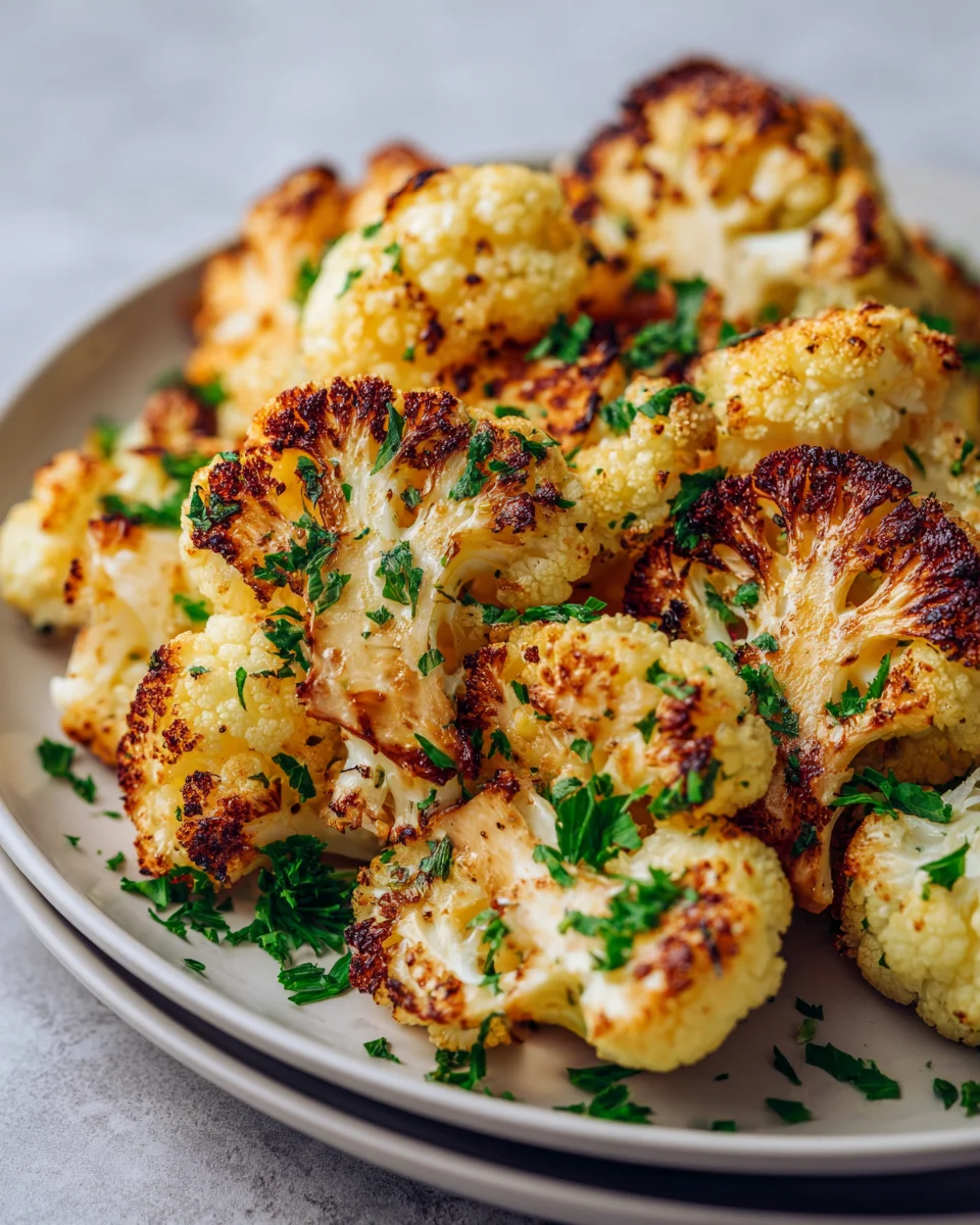 Garlic Parmesan Roasted Cauliflower