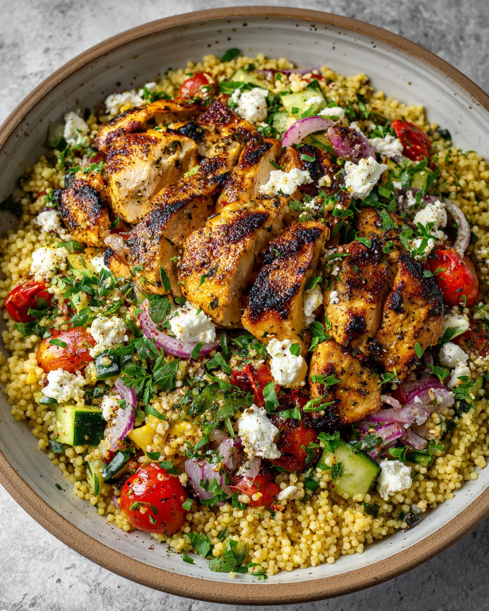 Greek Lemon Chicken Couscous Bowls