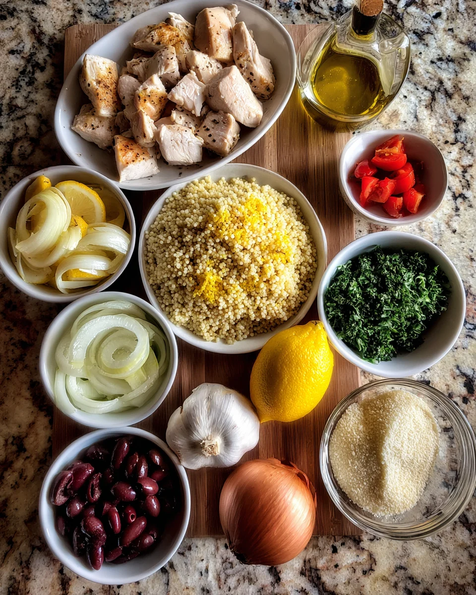 Greek Lemon Chicken Couscous Bowls