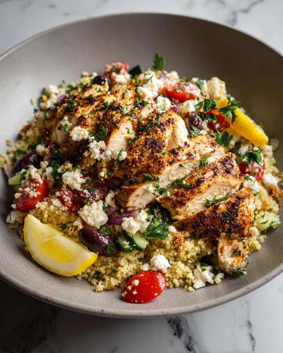 Greek Lemon Chicken Couscous Bowls