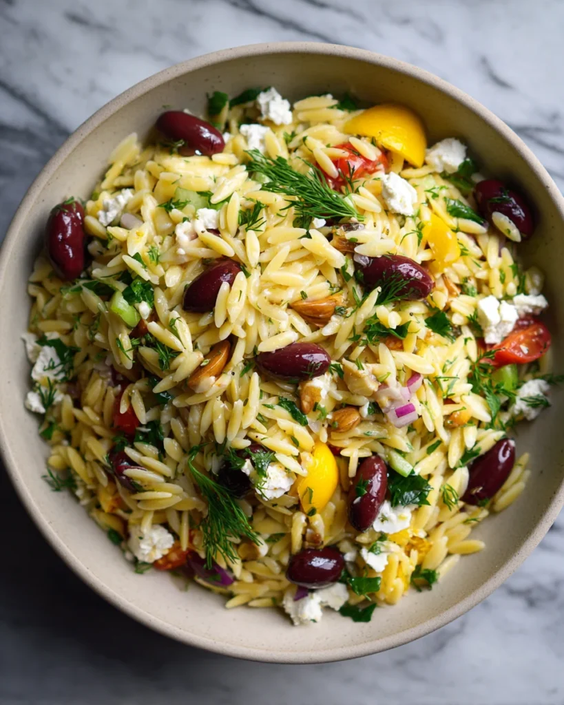 Greek Lemon Orzo Pasta Salad
