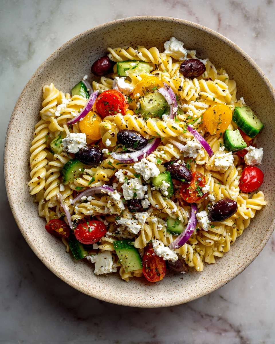 Greek Pasta Salad with Feta