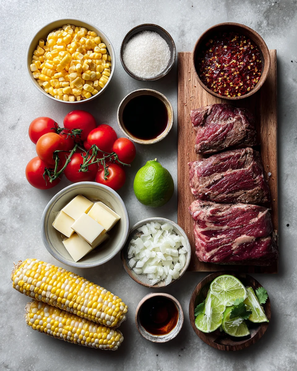 Grilled Steak Elote Tacos