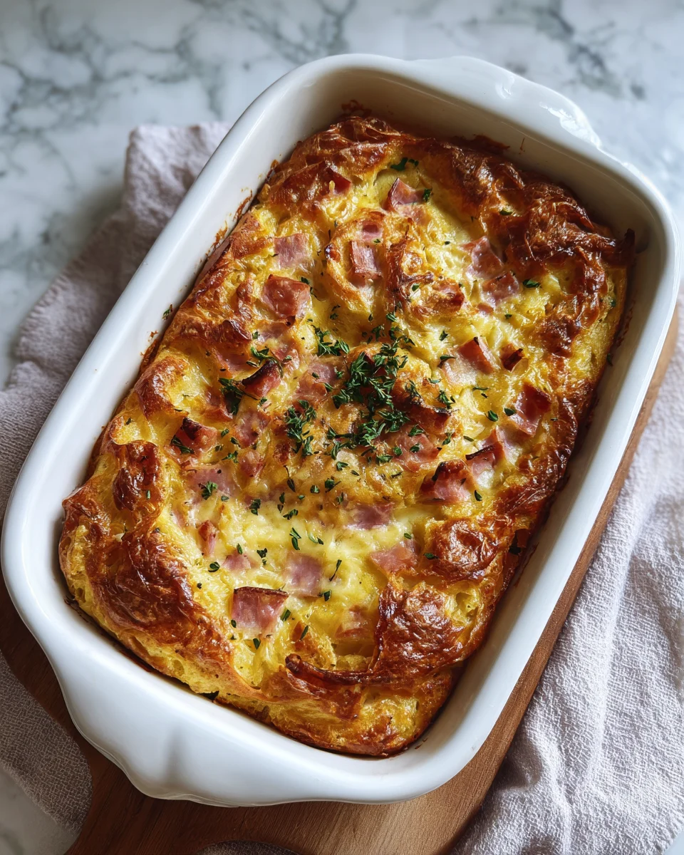 Delicious Ham and Swiss Croissant Bake: A Perfect Family Meal