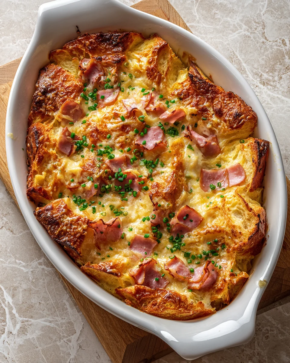 Delicious Ham and Swiss Croissant Bake: A Perfect Family Meal