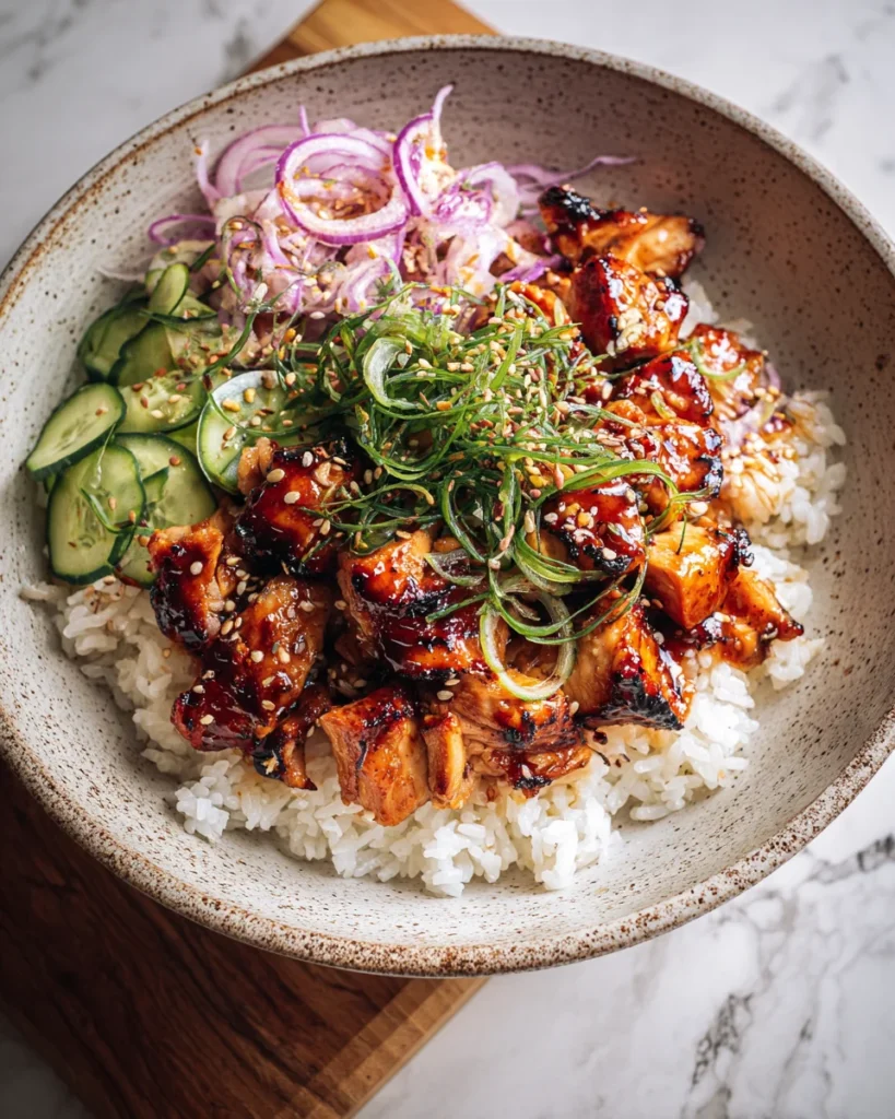 Hawaiian BBQ Chicken Rice Bowls