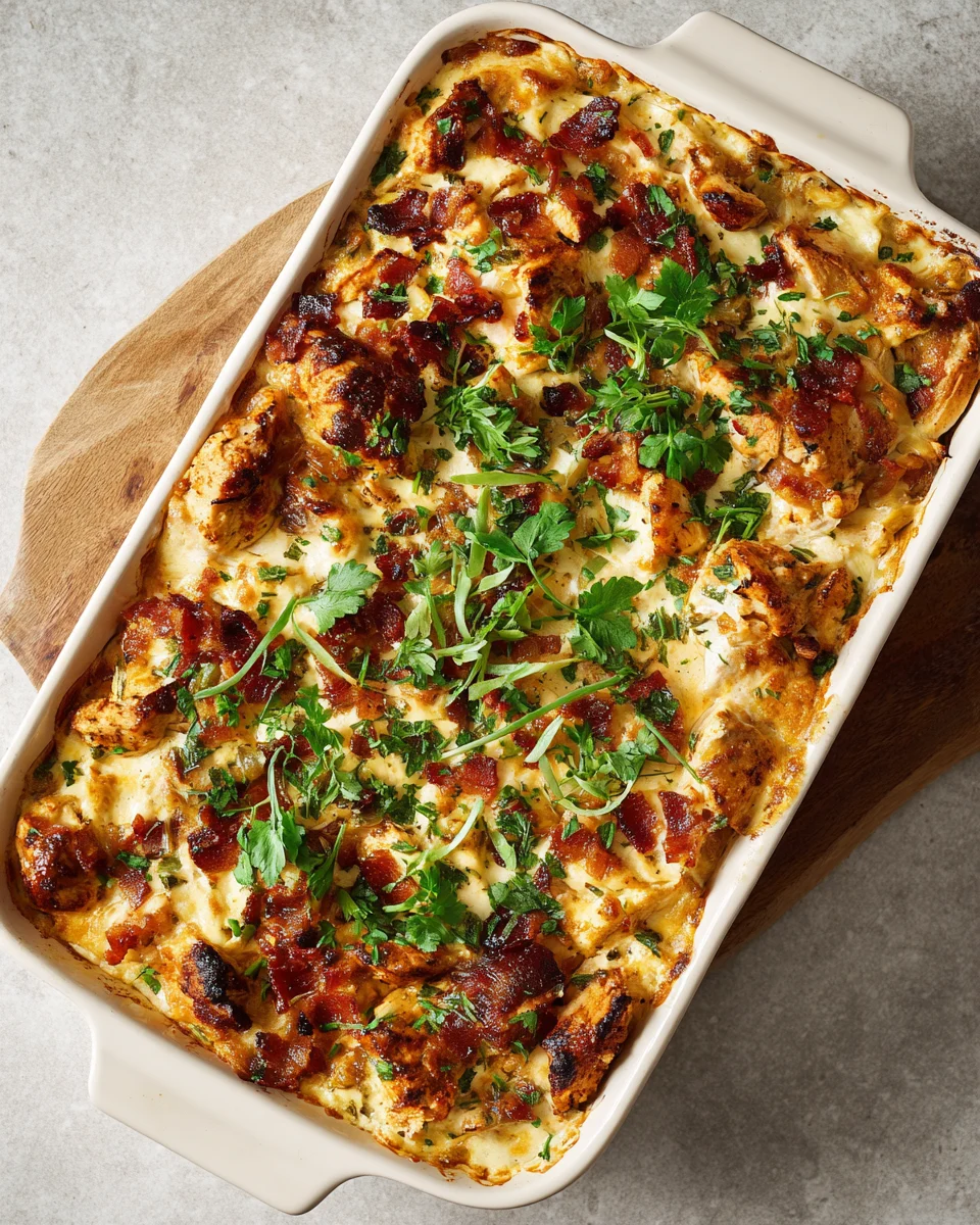Honey BBQ Bacon Ranch Chicken Bake