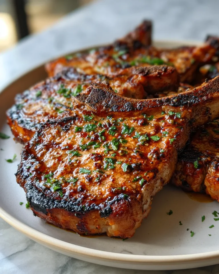 Honey Butter Garlic Pork Chops