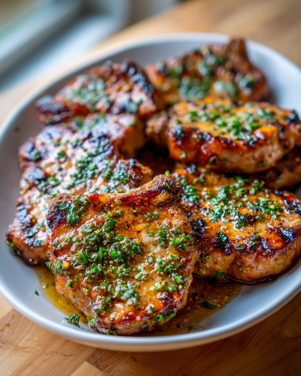 Honey Butter Garlic Pork Chops