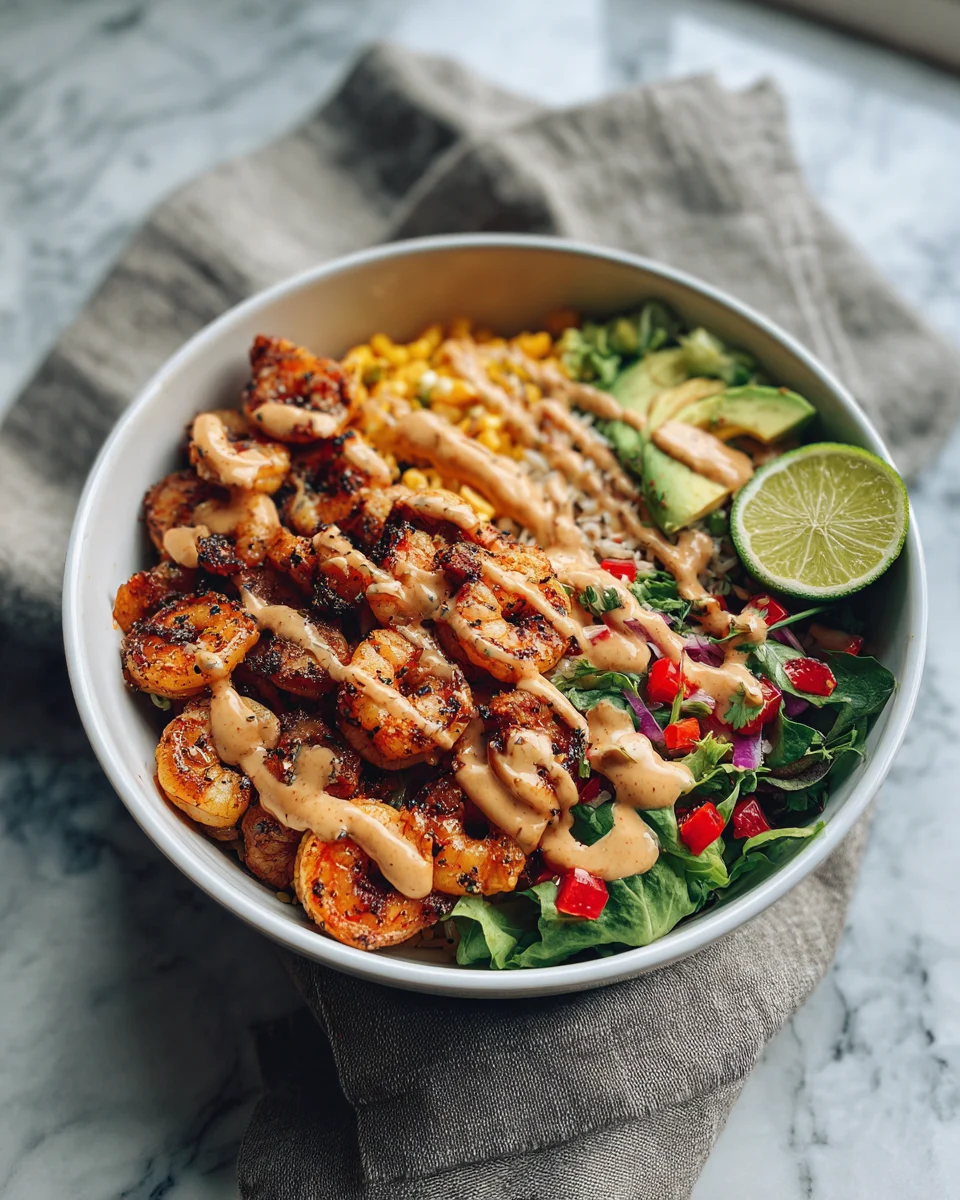 Honey Lime Shrimp Taco Bowls
