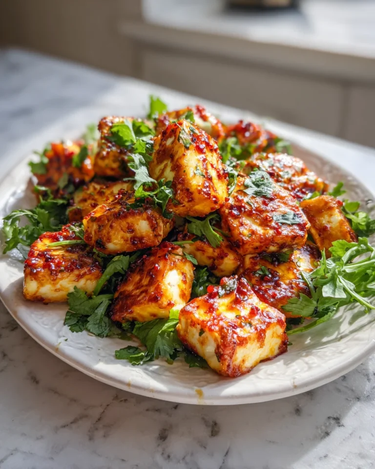 Hot Honey Halloumi Bites
