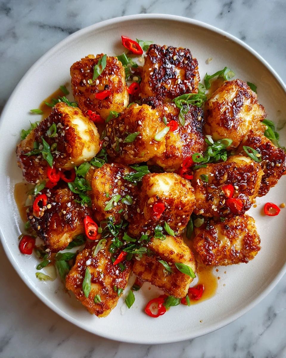 Hot Honey Halloumi Bites