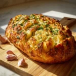 No Knead Garlic Bread