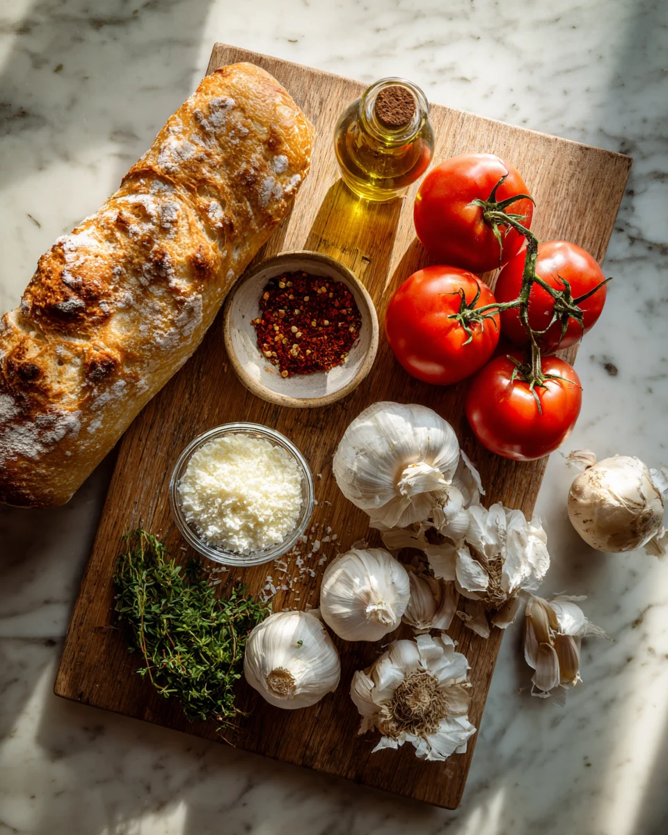 No Knead Garlic Bread