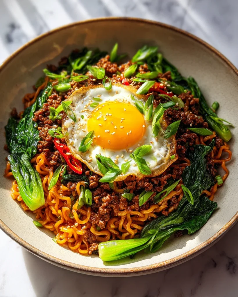 Korean Ground Beef Noodles