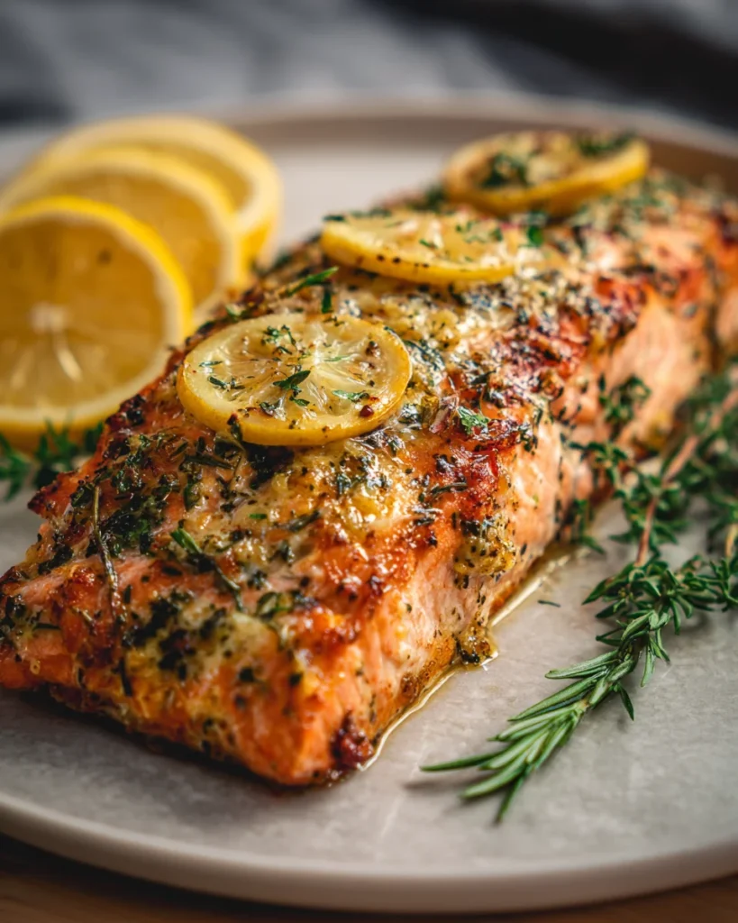 Lemon Herb Butter Salmon Bake